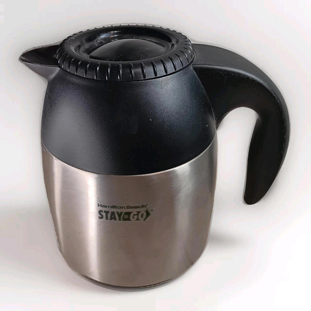 Hamilton Beach Stay or Go Thermal Carafe Insulated Thermos Coffee Pot - Silver